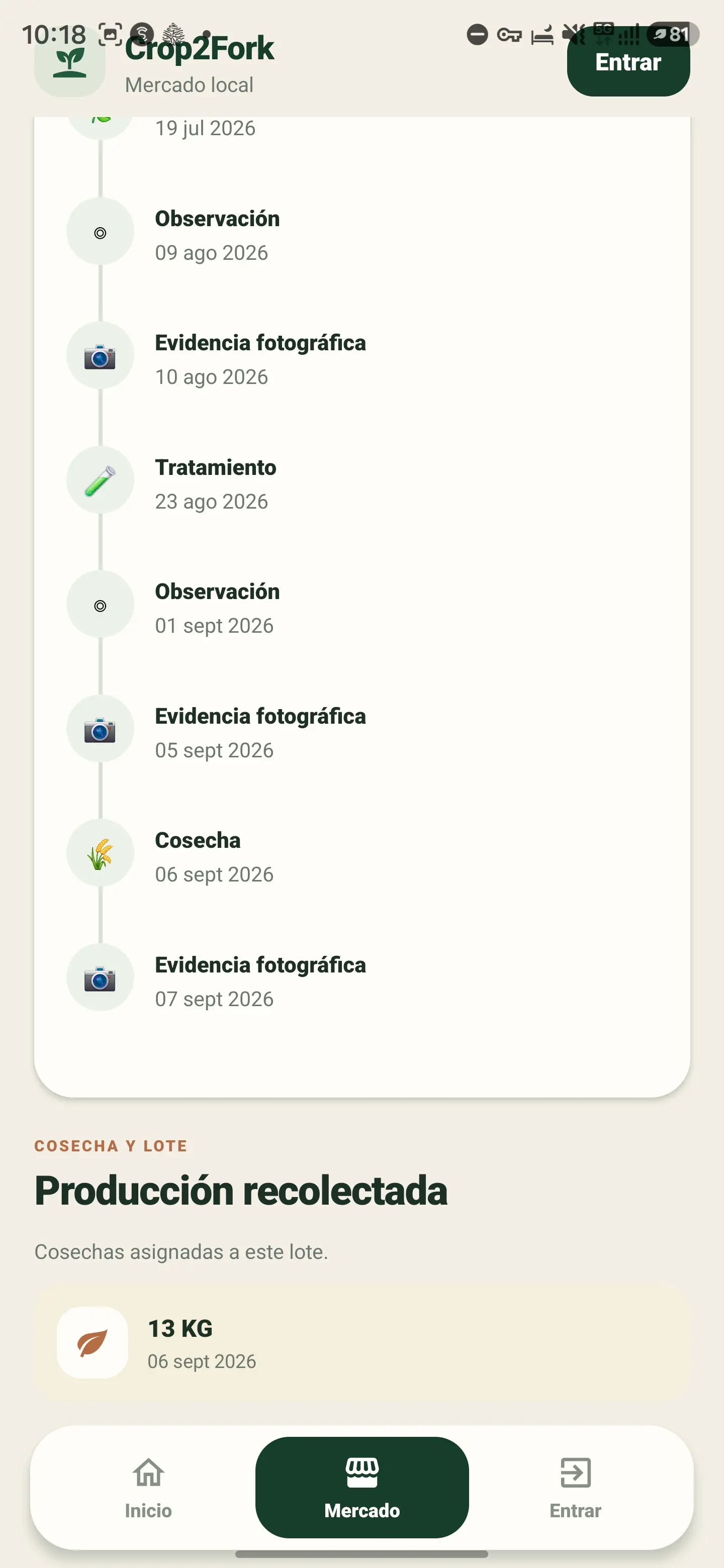 Crop2Fork · App Android 3