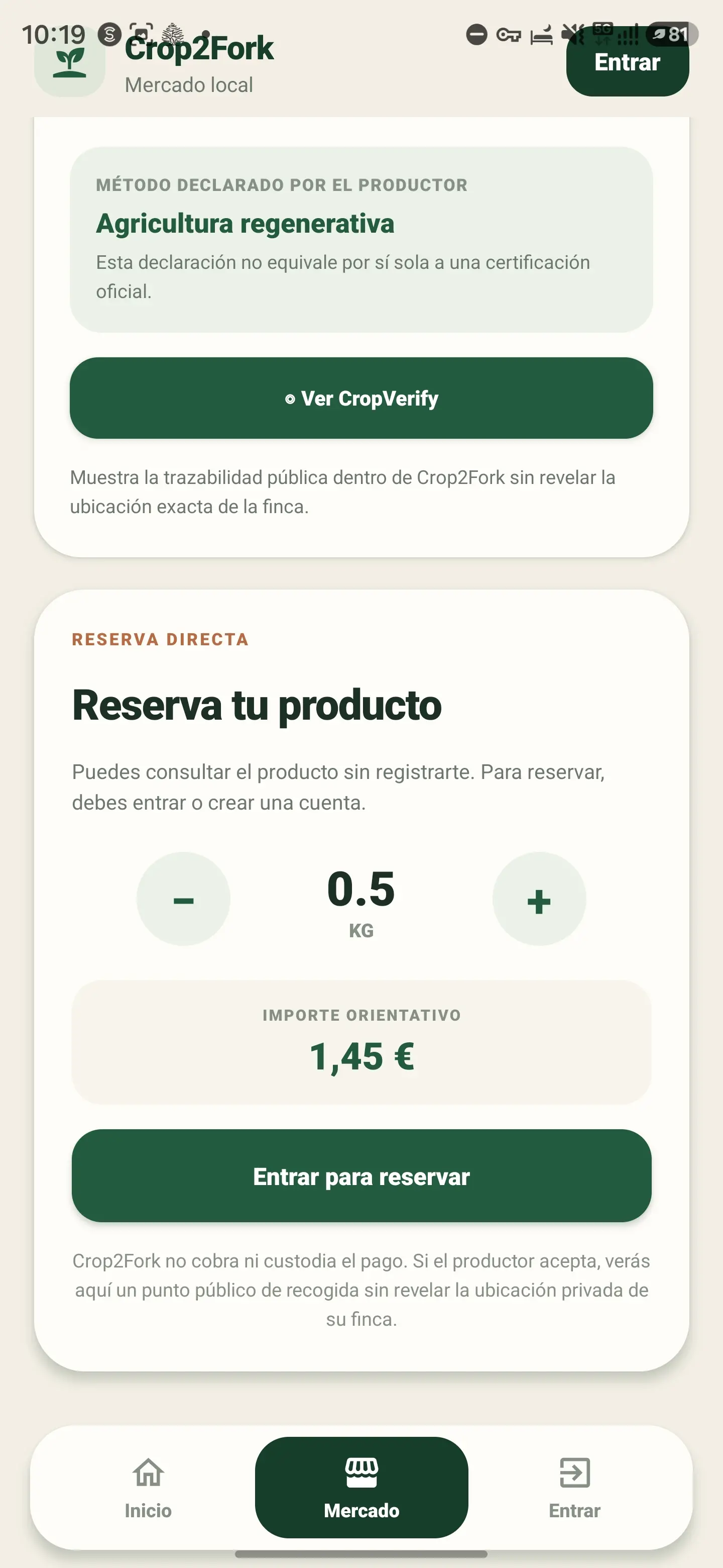 Crop2Fork · App Android 4